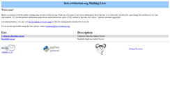 Desktop Screenshot of lists.zwitterion.org