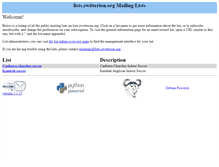 Tablet Screenshot of lists.zwitterion.org